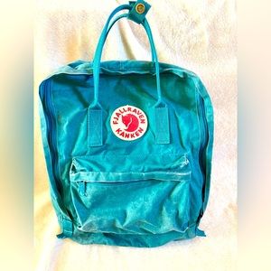 FjallRaven full size teal backpack